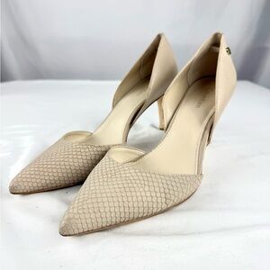 Calvin Klein Nude Textured Pointed Heels